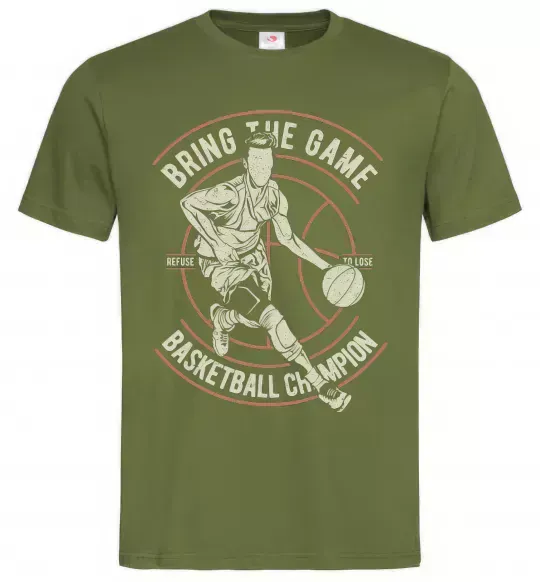 Чоловіча футболка Bring The Game Оливковий фото