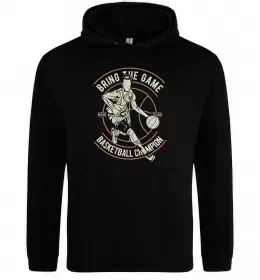 Мужская толстовка (худи) Basketball love Черный фото