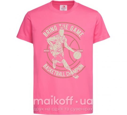 Дитяча футболка Bring The Game Яскраво-рожевий фото