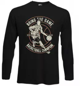 Лонгслив Basketball love Черный фото