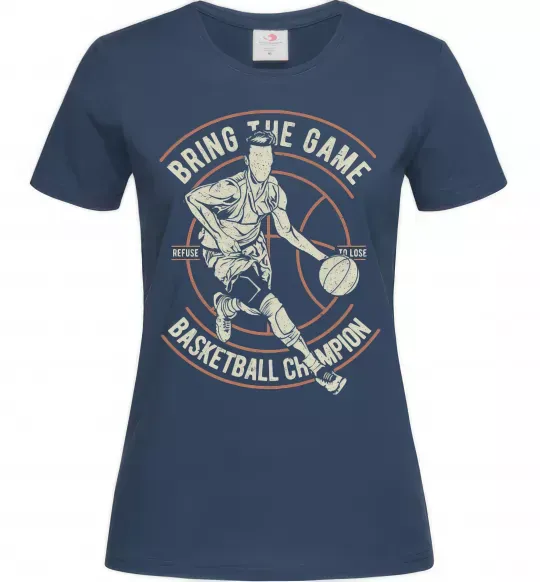Женская футболка Bring The Game Темно-синий фото
