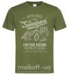 Чоловіча футболка Vintage Speedrace Оливковий фото