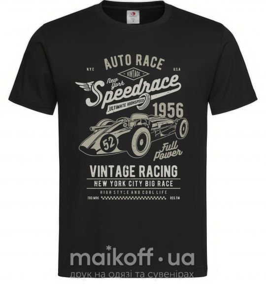 Чоловіча футболка Vintage Speedrace Чорний фото
