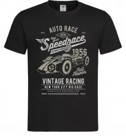 Чоловіча футболка Vintage Speedrace Чорний фото