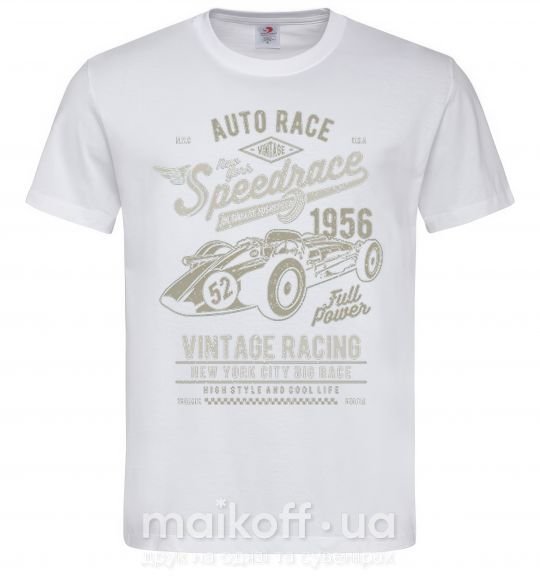 Чоловіча футболка Vintage Speedrace Білий фото