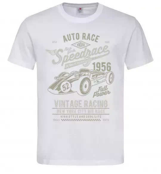 Чоловіча футболка Vintage Speedrace Білий фото