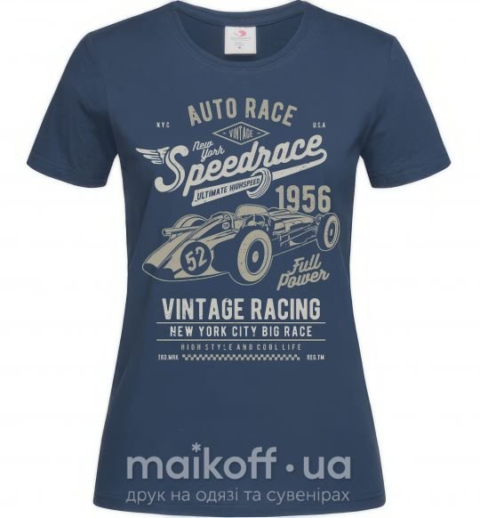 Женская футболка Vintage Speedrace Темно-синий фото
