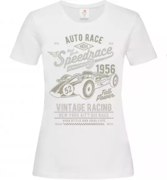 Женская футболка Vintage Speedrace Белый фото