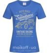 Жіноча футболка Vintage Speedrace Яскраво-синій фото