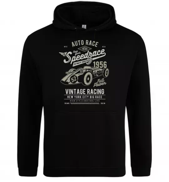 Чоловіча толстовка (худі) Vintage Speedrace Чорний фото