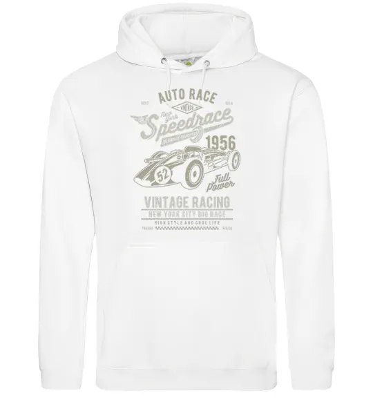 Чоловіча толстовка (худі) Vintage Speedrace Білий фото