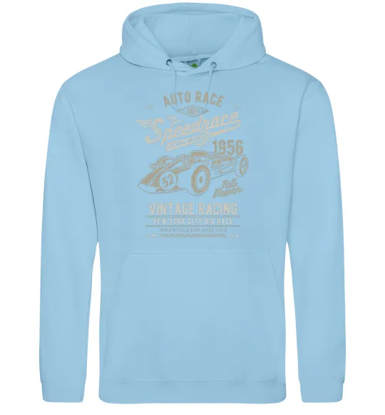 Мужская толстовка (худи) Vintage Speedrace Голубой фото