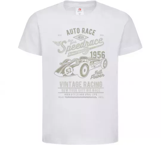 Детская футболка Vintage Speedrace Белый фото