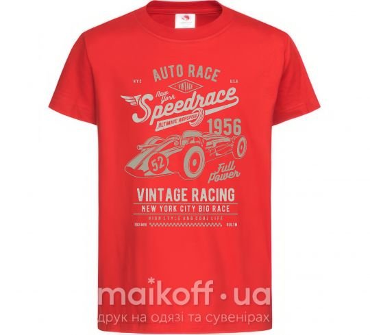 Детская футболка Vintage Speedrace Красный фото