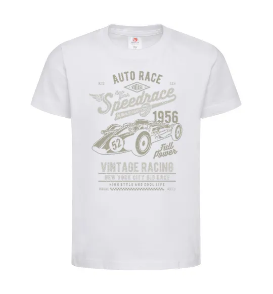 Детская футболка Vintage Speedrace Белый фото
