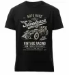 Чоловіча преміум футболка Vintage Speedrace Чорний фото