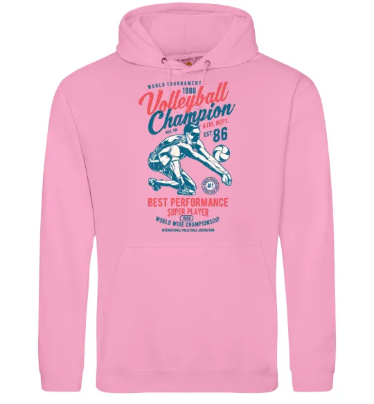 Жіноча толстовка (худі) Volleyball Champion Рожевий фото