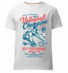Мужская премиум футболка Volleyball Champion