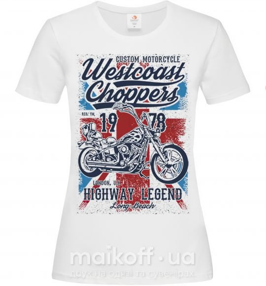 Жіноча футболка Westcoast Choppers Білий фото