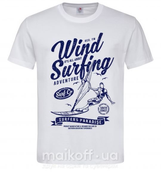 Чоловіча футболка Wind Surfing Білий фото