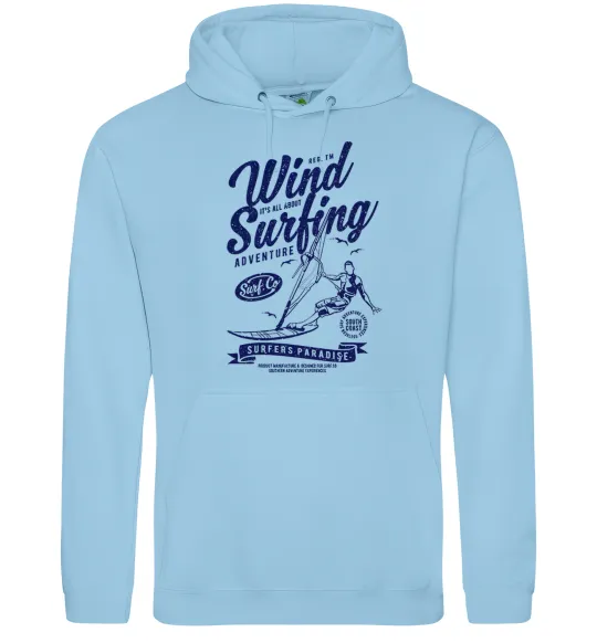 Чоловіча толстовка (худі) Wind Surfing Блакитний фото