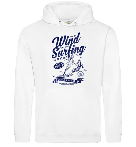 Женская толстовка (худи) Wind Surfing Белый фото