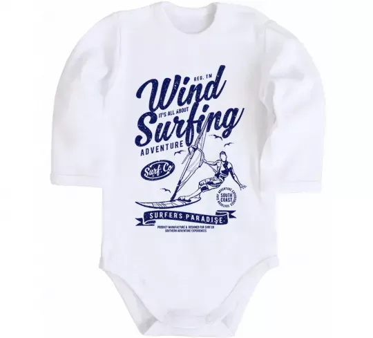 Дитячий бодік Wind Surfing Білий фото