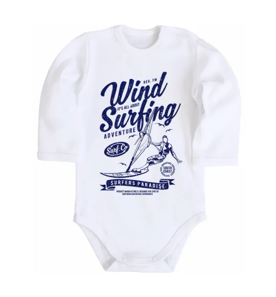 Детский боди Wind Surfing Белый фото