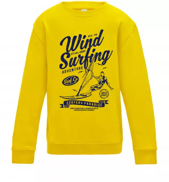 Детский Свитшот Wind Surfing Солнечно желтый фото