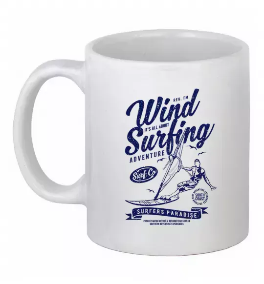 Чашка керамическая Wind Surfing Белый фото