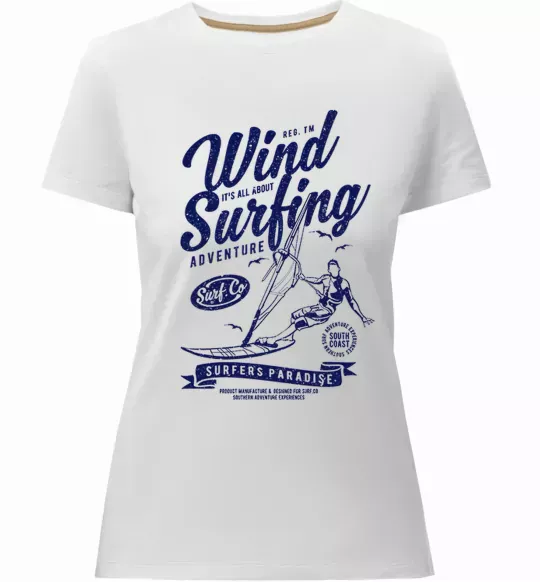 Женская премиум футболка Wind Surfing Белый фото