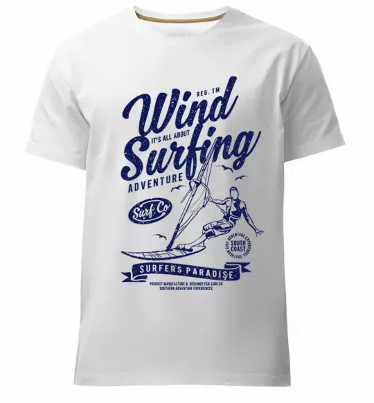 Мужская премиум футболка Wind Surfing Белый фото