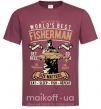 Мужская футболка World's Best Fisherman Бордовый фото