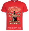Мужская футболка World's Best Fisherman Красный фото