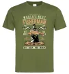 Чоловіча футболка World's Best Fisherman Оливковий фото