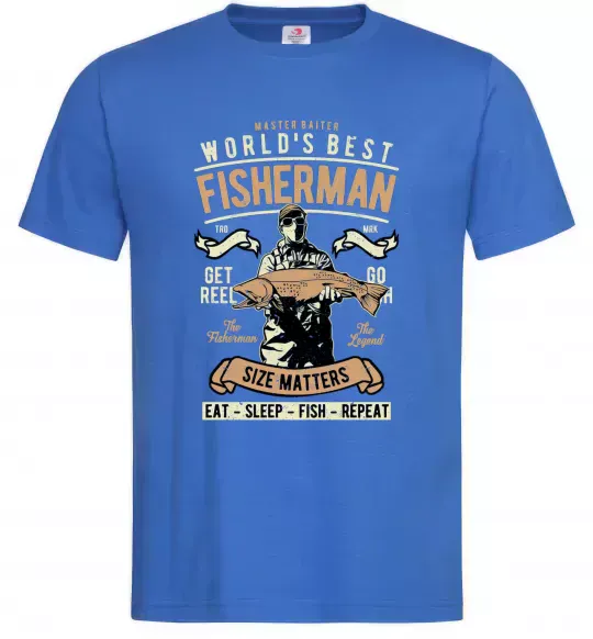 Чоловіча футболка World's Best Fisherman Яскраво-синій фото