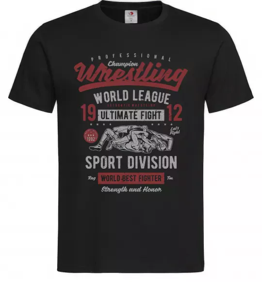 Чоловіча футболка Wrestling Чорний фото