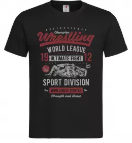 Чоловіча футболка Wrestling Чорний фото