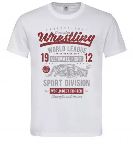 Чоловіча футболка Wrestling Білий фото