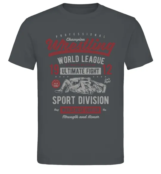 Чоловіча футболка Wrestling Графіт фото