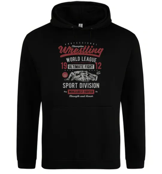 Чоловіча толстовка (худі) Wrestling Чорний фото