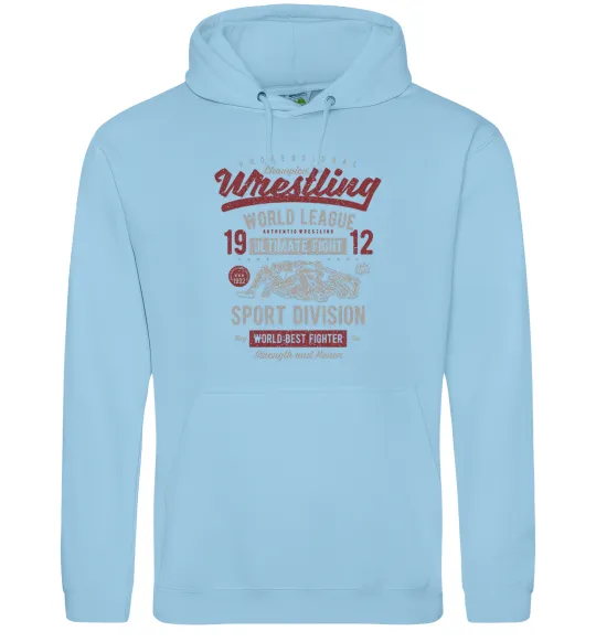 Чоловіча толстовка (худі) Wrestling Блакитний фото