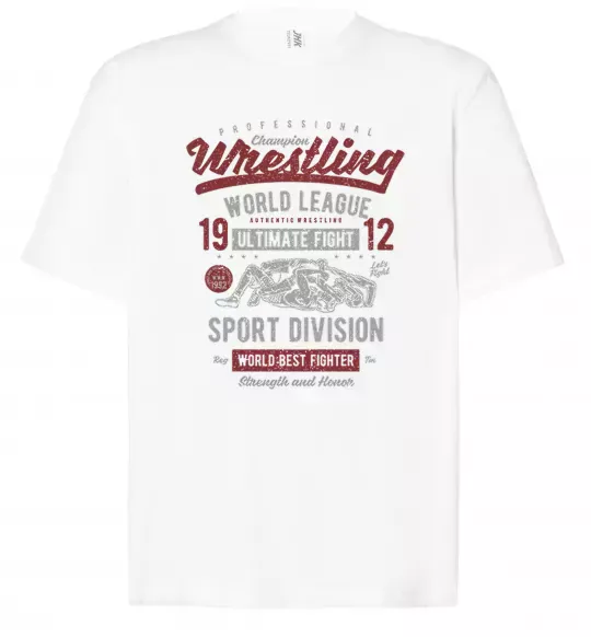 Футболка Оверсайз Wrestling Білий фото