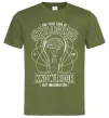 Мужская футболка The True Sign Of Intelligence Оливковый фото