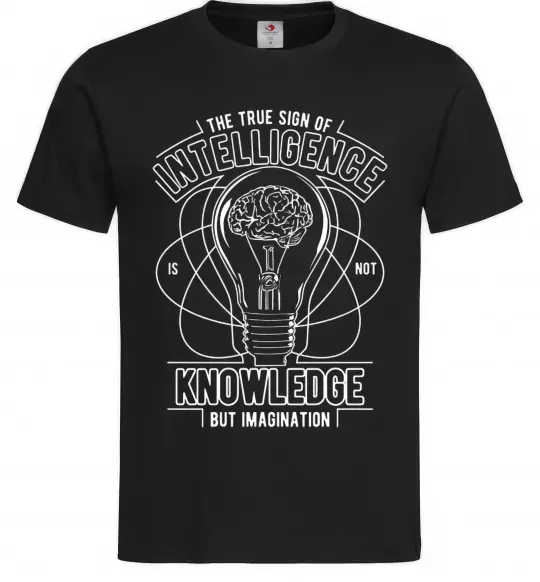 Мужская футболка The True Sign Of Intelligence Черный фото
