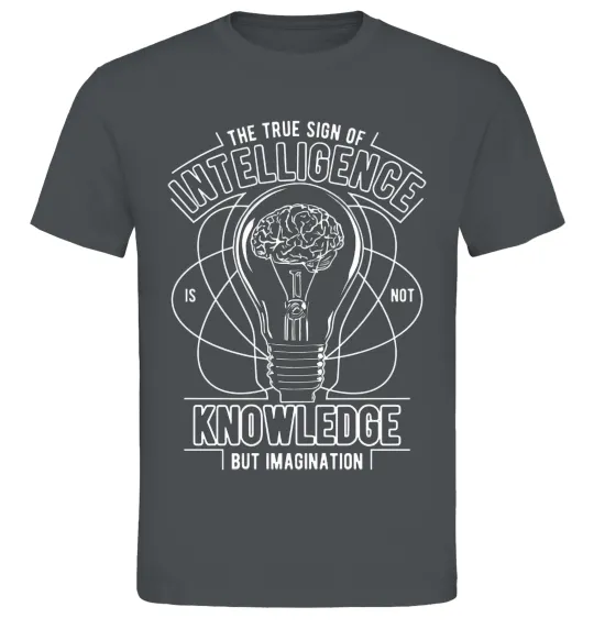 Мужская футболка The True Sign Of Intelligence Графит фото