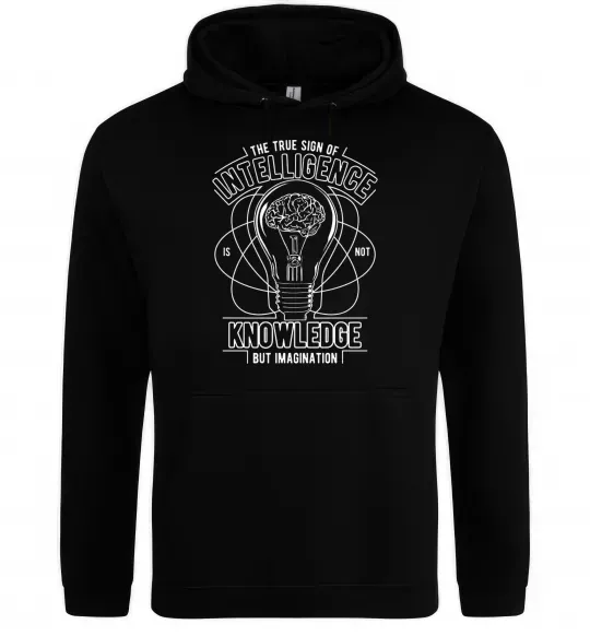Женская толстовка (худи) The True Sign Of Intelligence Черный фото