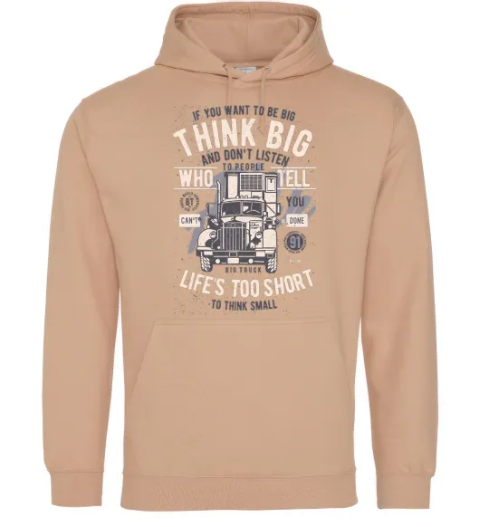 Жіноча толстовка (худі) Think Big Truck Пісочний фото