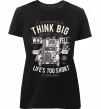 Жіноча преміум футболка Think Big Truck Чорний фото