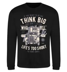 Світшот Think Big Truck Чорний фото